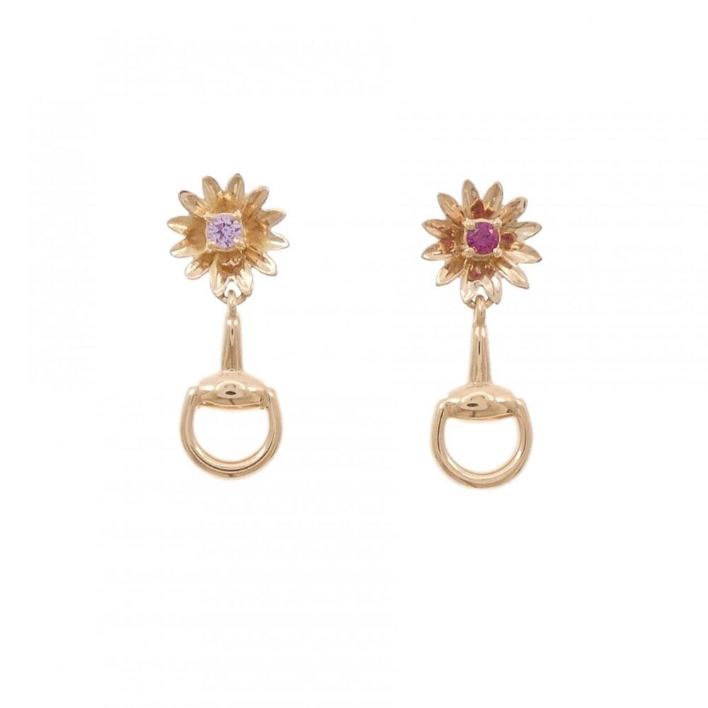 GUCCI Gold Ruby Earrings